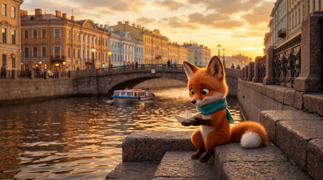 Лисёнок в стиле «3D, как у Pixar» — кадр мультфильма