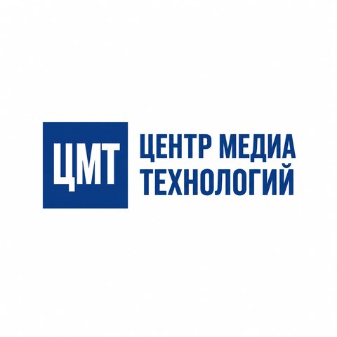 Логотип ЦМТ: синий квадрат и название в две строки